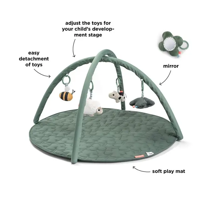 Salteluta de joaca cu activitati Done by Deer Tiny Farm Green