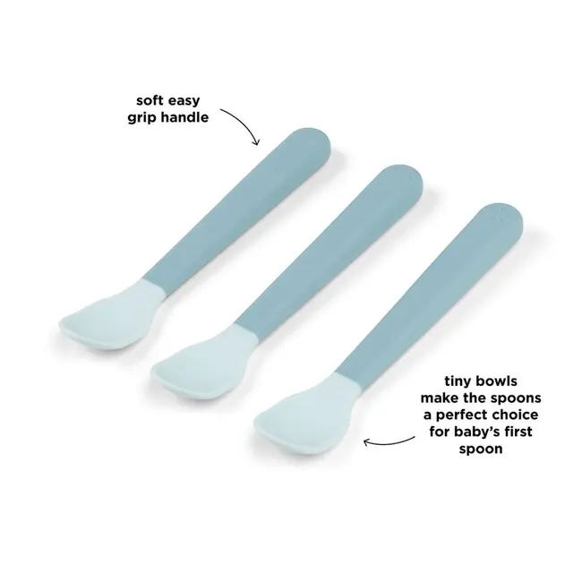 Set 3 lingurite Done by Deer Foodie Easy-Grip Blue