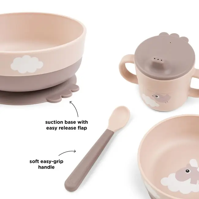 Set prima masa cu ventuza Done by Deer Foodie Happy Clouds Powder