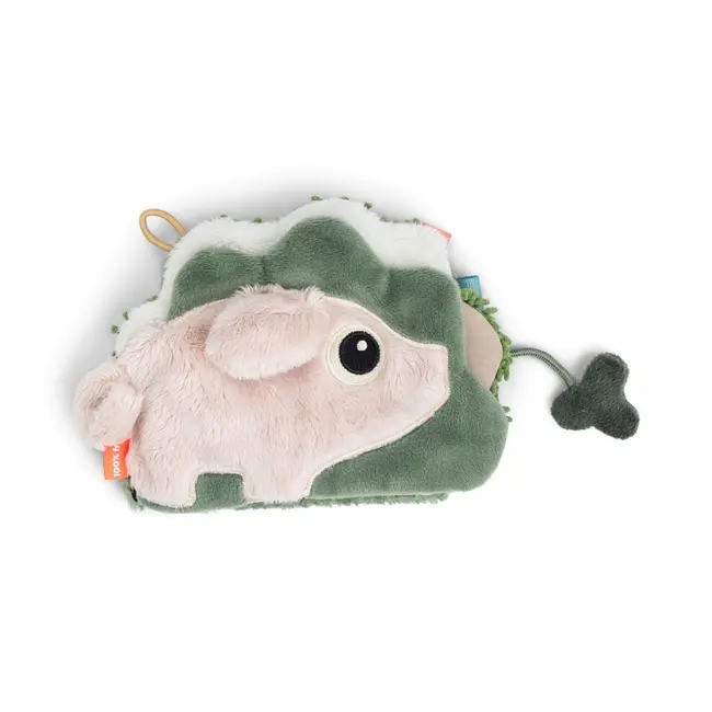 Jucarie senzoriala carticica de plus Done by Deer Tiny Farm Colour Mix