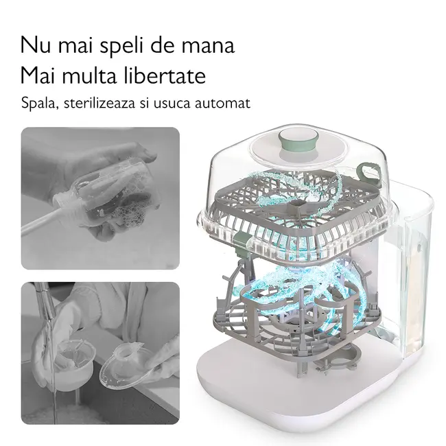 Masina de spalat si sterilizat biberoane Momcozy KleanPal Pro
