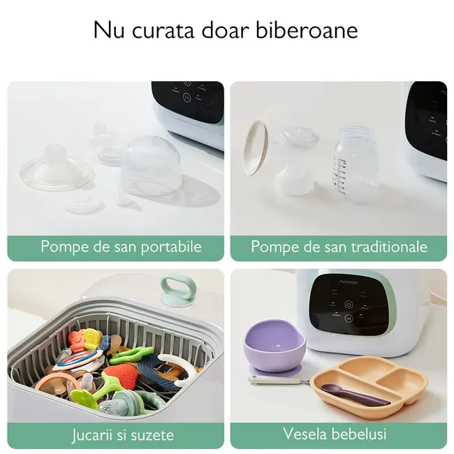 Masina de spalat si sterilizat biberoane Momcozy KleanPal Pro