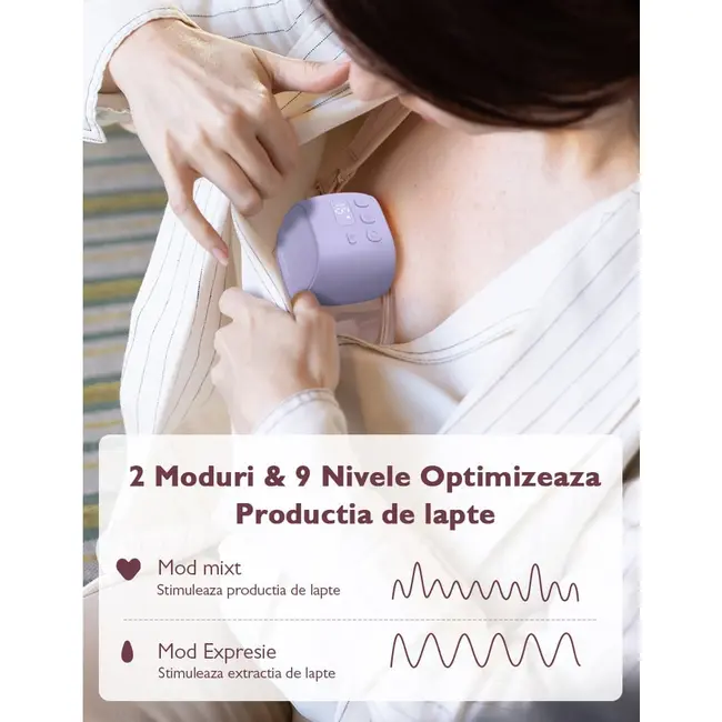 Pompa de san Momcozy Hands-free S9 Pro Pink