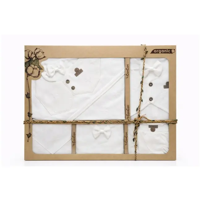 Set bebelusi premium 10 piese bumbac organic, 0-3 luni trpb0111