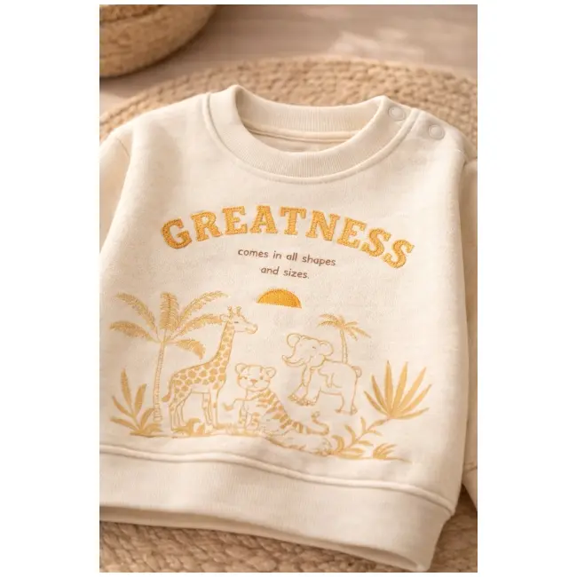 Trening bebe 2 piese din bumbac moale bluza cu imprimeu si pantaloni confortabili trpb0101