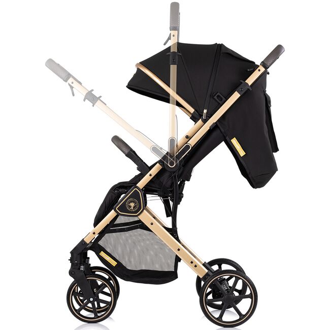 Carucior sport Chipolino Omnia cu maner reversibil noir HUBLKOM02601NO