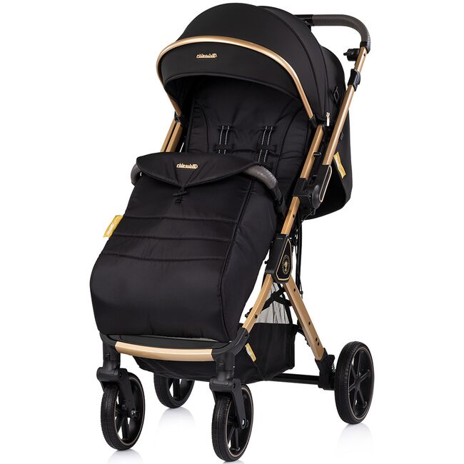 Carucior sport Chipolino Omnia cu maner reversibil noir HUBLKOM02601NO