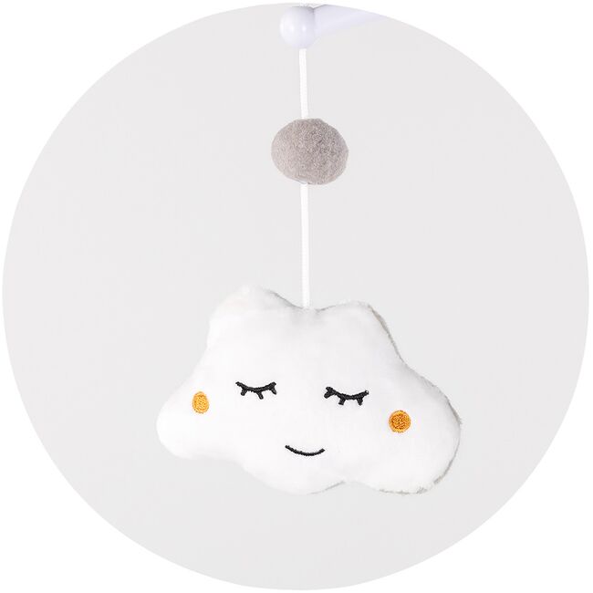 Carusel muzical pentru patut cu proiector Chipolino Hippo HUBMILD02309HIP