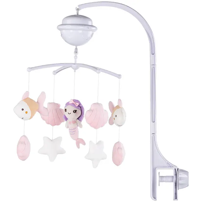 Carusel muzical pentru patut cu proiector Chipolino Mermaid HUBMILD02307MER