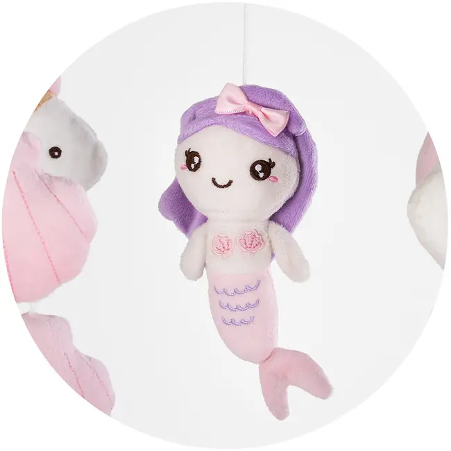 Carusel muzical pentru patut cu proiector Chipolino Mermaid HUBMILD02307MER