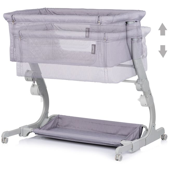 Patut co-sleeper Chipolino Eleganza cu laterala culisanta cloud HUBKOSEL0251CL