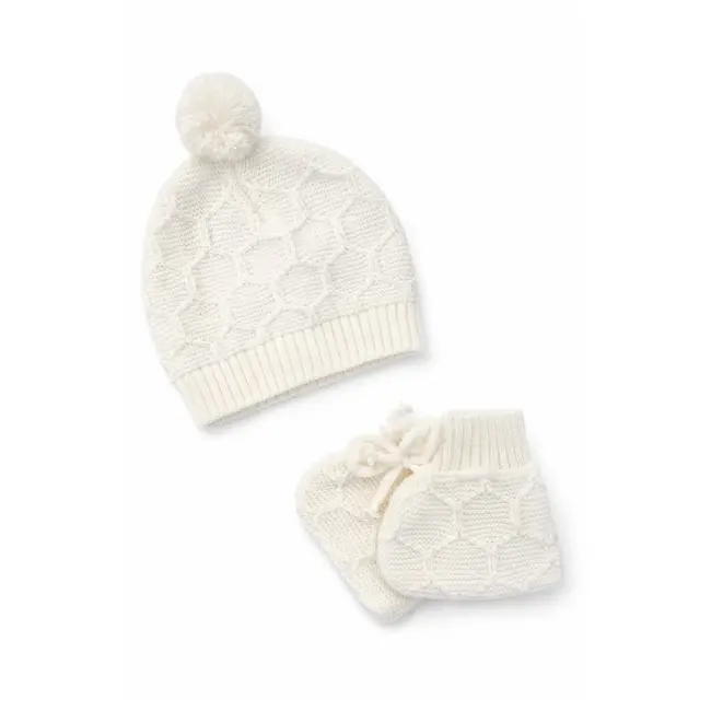 Set bebe tricotat 6 piese alb paturica vesta bluza pantaloni caciula botosei trpb0175
