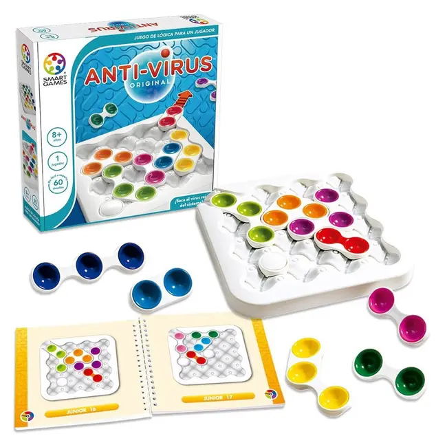 Smart games - anti-virus original, joc de logica cu 60 de provocari, 8+ ani, editie lb. romana - okesg520ro