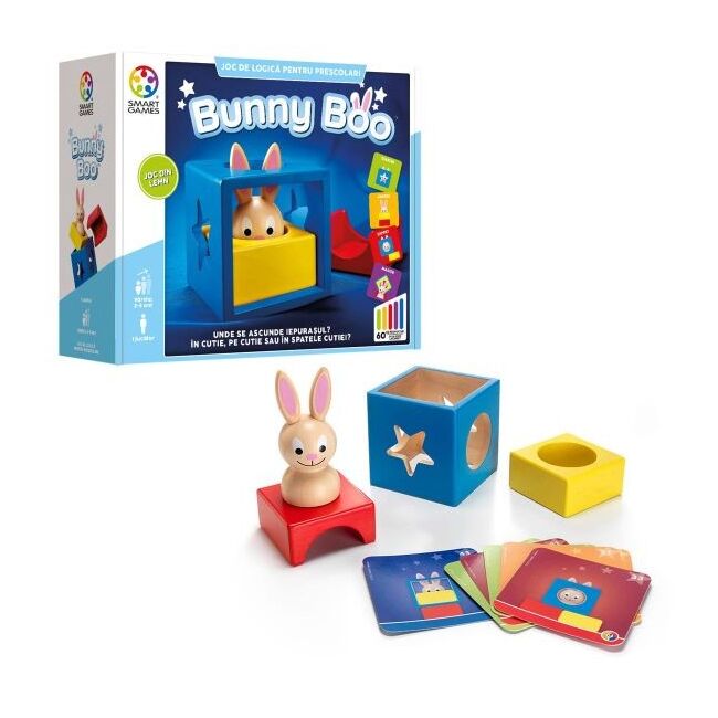 Smart games - bunny boo, joc de logica cu 60 de provocari, 2+ ani, editie lb. romana - okesg037ro