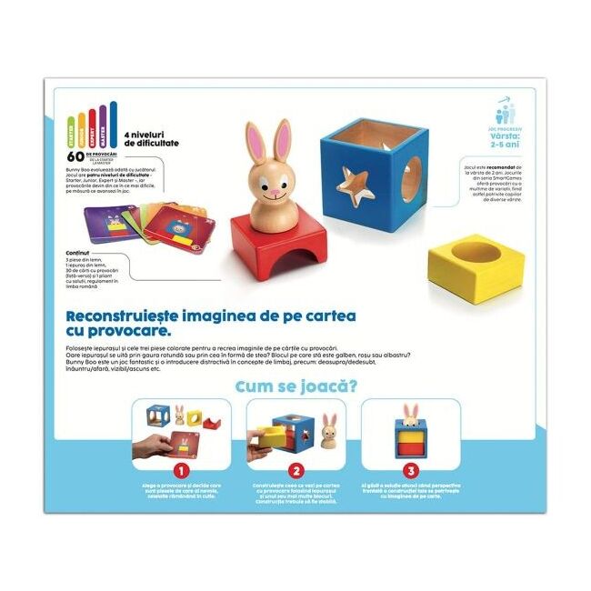Smart games - bunny boo, joc de logica cu 60 de provocari, 2+ ani, editie lb. romana - okesg037ro