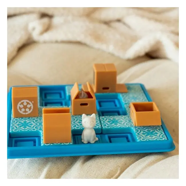 Smart games - cats and boxes, , joc de logica cu 60 de provocari, 7+ ani, editie lb. romana - okesg450ro