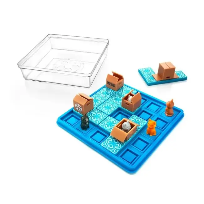 Smart games - cats and boxes, , joc de logica cu 60 de provocari, 7+ ani, editie lb. romana - okesg450ro