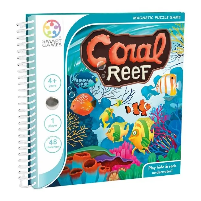 Smart games - coral reef, joc de logica cu 48 de provocari, 4+ ani, editie internationala - okesgt221-8