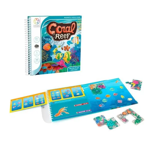 Smart games - coral reef, joc de logica cu 48 de provocari, 4+ ani, editie internationala - okesgt221-8