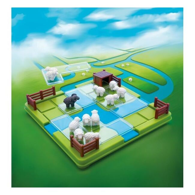 Smart games - counting sheep, joc de logica cu 60 de provocari, 7+ ani, editie internationala - okesg452