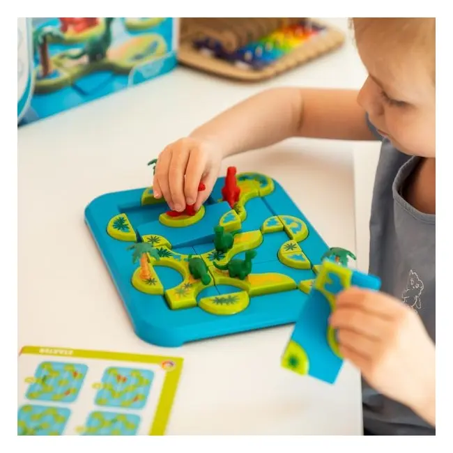 Smart games - dinosaurs mystic islands, joc de logica cu 80 de provocari, 6+ ani, editie lb. romana - okesg282ro