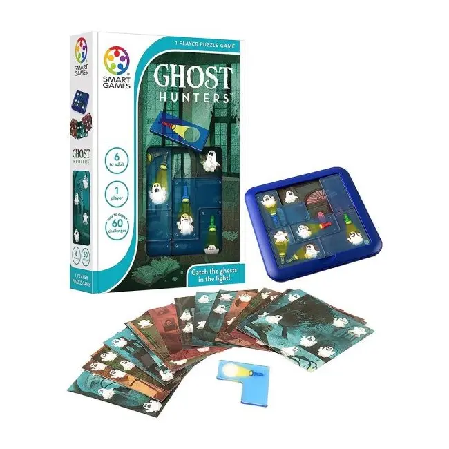 Smart games - ghost hunters, joc de logica cu 60 de provocari, 5+ ani, editie lb. romana - okesg433ro