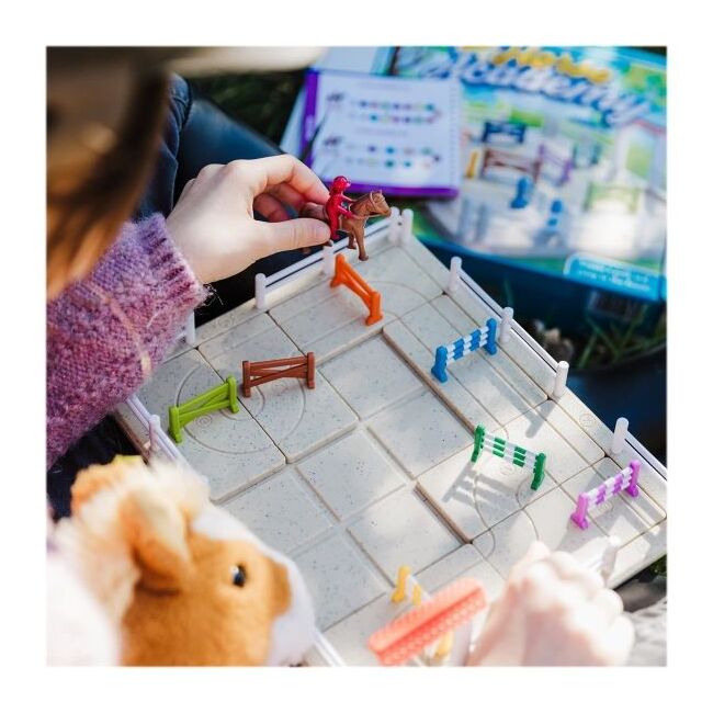 Smart games - horse academy, joc de logica cu 80 de provocari, 7+ ani, editie lb. romana - okesg097ro