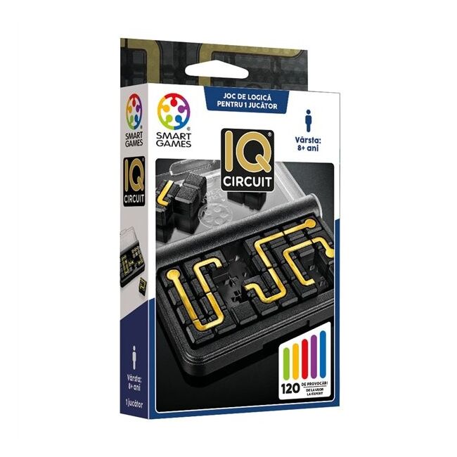 Smart games - iq circuit, joc de logica cu 120 de provocari, 8+ ani, editie lb. romana - okesg467ro