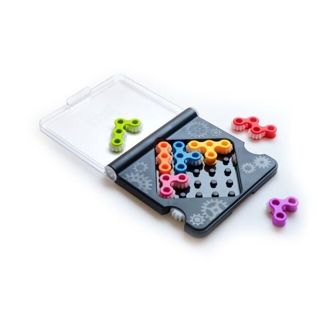 Smart games - iq gears, joc de logica cu 120 de provocari, 7+ ani, editie lb. romana - okesg307ro