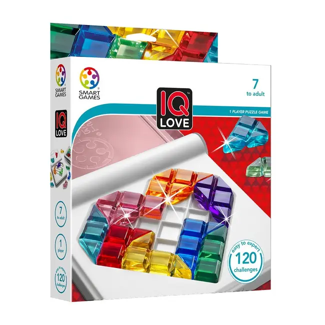 Smart games - iq love, joc de logica cu 120 de provocari, 7+ ani, editie lb. romana - okesg302ro