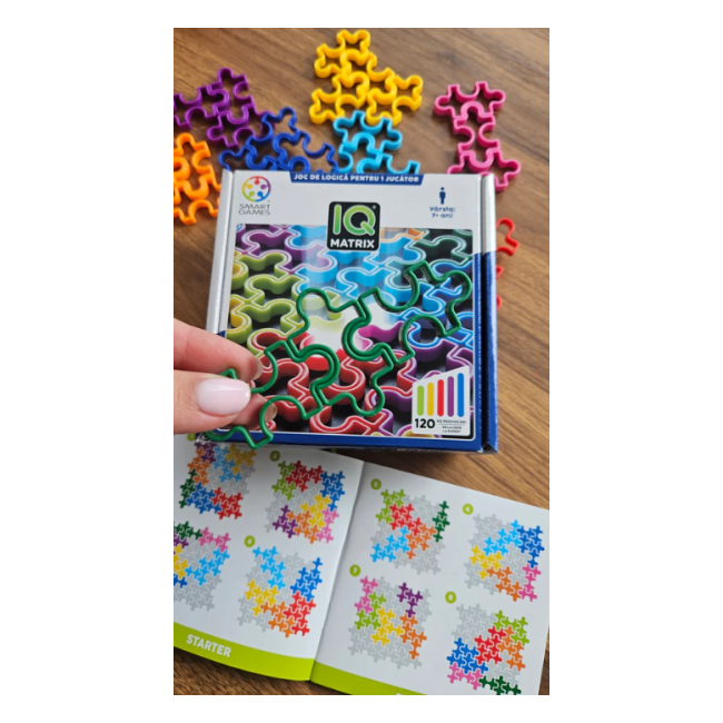 Smart games - iq matrix, joc de logica cu 120 de provocari, 7+ ani, editie lb. romana - okesg308ro