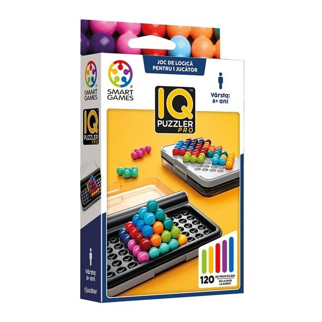 Smart games - iq puzzler pro, joc de logica cu 120 de provocari, 6+ ani, editie lb. romana - okesg455ro