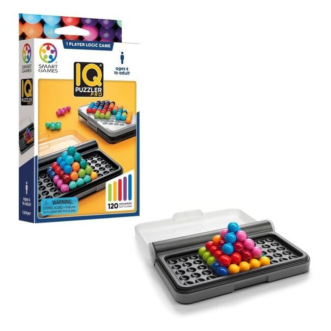 Smart games - iq puzzler pro, joc de logica cu 120 de provocari, 6+ ani, editie lb. romana - okesg455ro