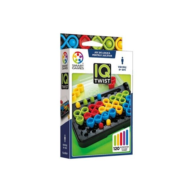 Smart games - iq twist, joc de logica cu 120 de provocari, 6+ ani, editie lb. romana - okesg488ro