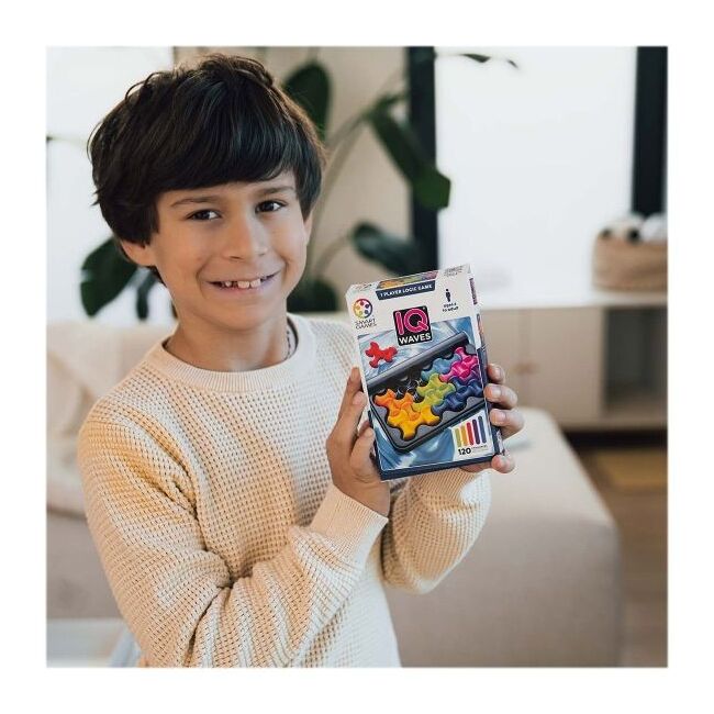 Smart games - iq waves, joc de logica cu 120 de provocari, 6+ ani, editie lb. romana - okesg492ro