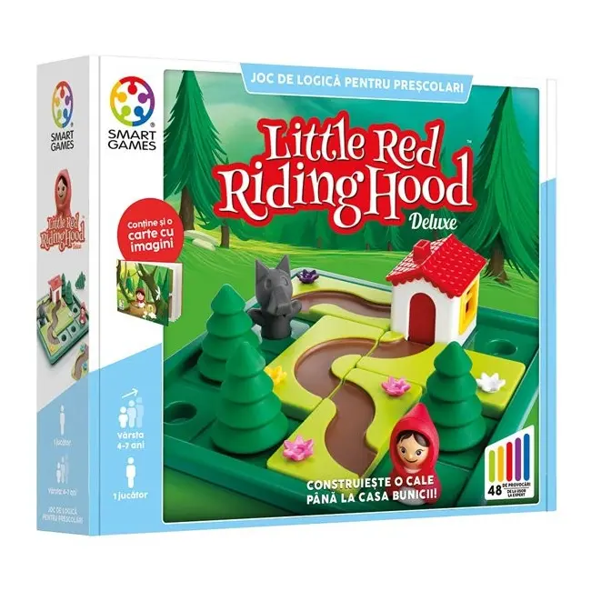 Smart games - little red riding hood - deluxe, joc de logica cu 48 de provocari, 4+ ani, editie lb. romana - okesg021ro