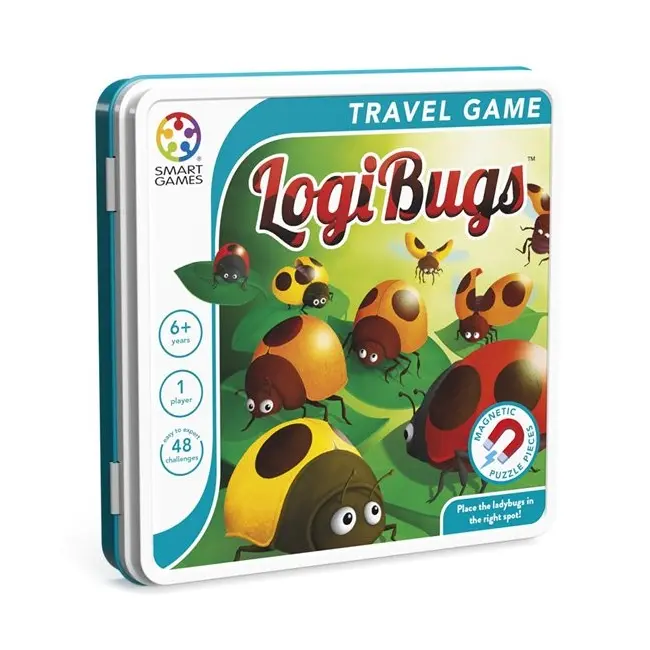 Smart games - logibugs, joc de logica cu 48 de provocari, 6+ ani, editie internationala - okesgt2004