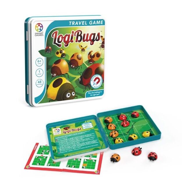 Smart games - logibugs, joc de logica cu 48 de provocari, 6+ ani, editie internationala - okesgt2004