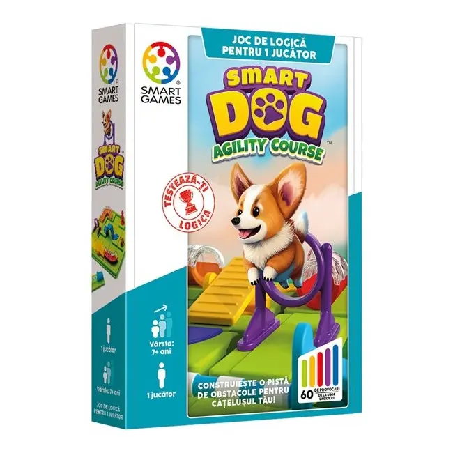 Smart games - smart dog, joc de logica cu 60 de provocari, 7+ ani, editie lb. romana - okesg451ro