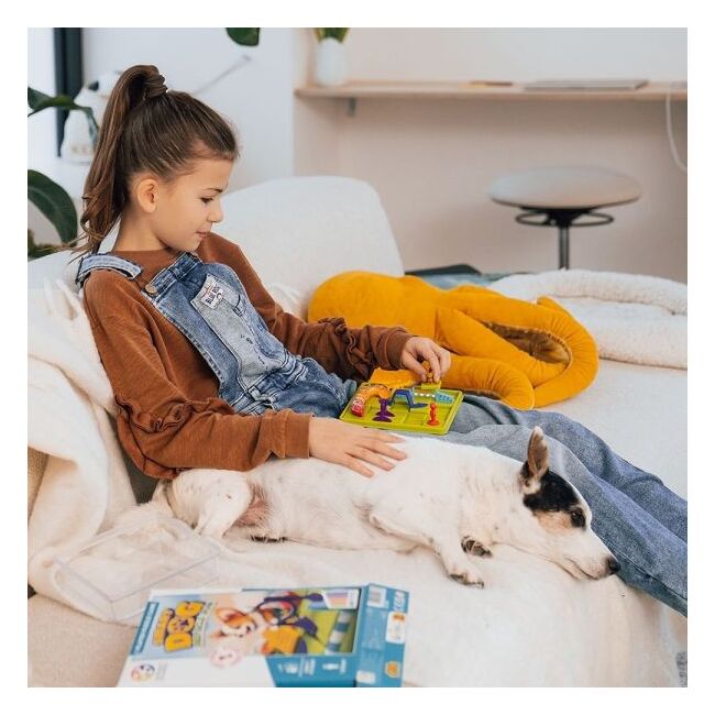 Smart games - smart dog, joc de logica cu 60 de provocari, 7+ ani, editie lb. romana - okesg451ro