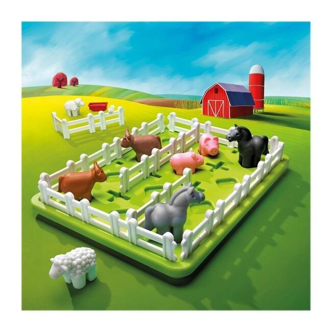 Smart games - smart farmer, joc de logica cu 60 de provocari, 4+ ani, editie lb. romana - okesg091ro