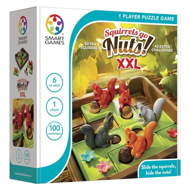 Smart games - squirrels go nuts!, joc de logica cu 80 de provocari, 6+ ani, editie internationala - okesg425