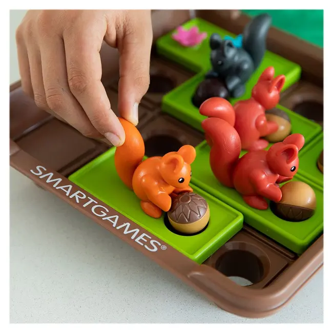 Smart games - squirrels go nuts!, joc de logica cu 80 de provocari, 6+ ani, editie internationala - okesg425