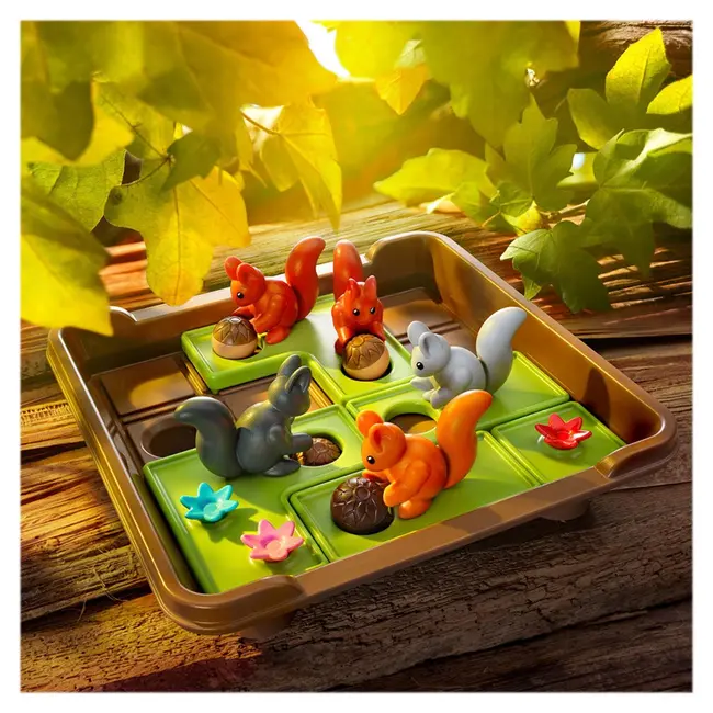 Smart games - squirrels go nuts!, joc de logica cu 80 de provocari, 6+ ani, editie internationala - okesg425