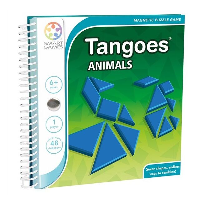 Smart games - tangoes animals, joc de logica cu 48 de provocari, 6+ ani, editie internationala - okesgt121-8