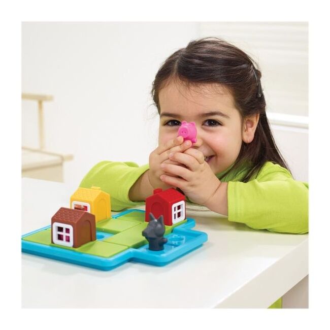 Smart games - three little piggies - deluxe, joc de logica cu 48 de provocari, 3+ ani, editie lb. romana - okesg023ro