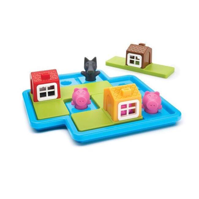 Smart games - three little piggies - deluxe, joc de logica cu 48 de provocari, 3+ ani, editie lb. romana - okesg023ro