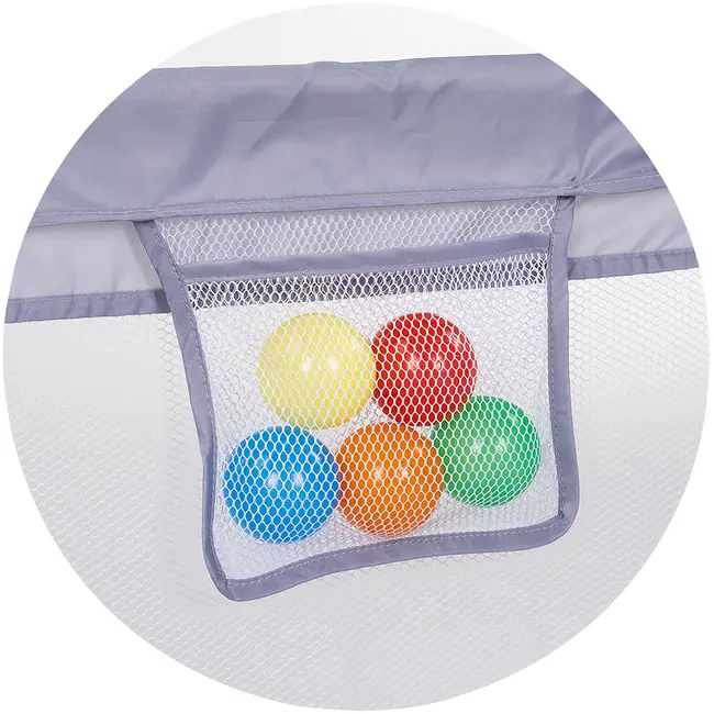 Tarc de joaca Chipolino Amico 200x180 cm cu usa grey HUBKOIAM0251GY