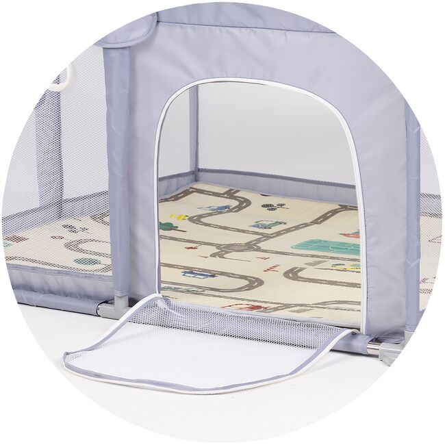 Tarc de joaca Chipolino Lotus 180x120 cm grey HUBKOILS0251GY