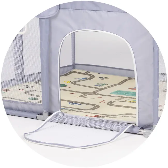 Tarc de joaca Chipolino Lotus 180x120 cm grey HUBKOILS0251GY